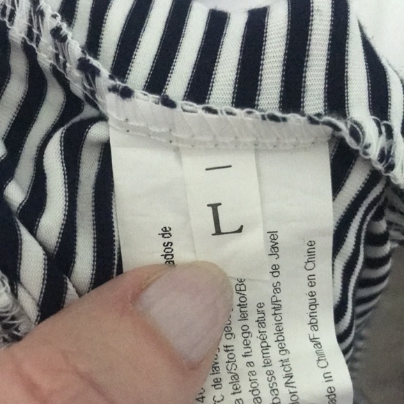 EKOUAER Black and White Stripe Pajama Short Set Size L - Picture 6 of 7